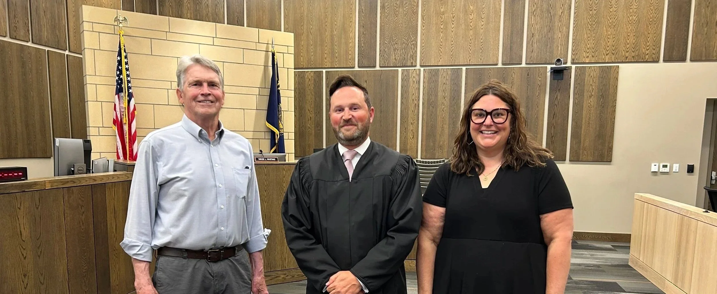 photo of new casa volunteers with judge