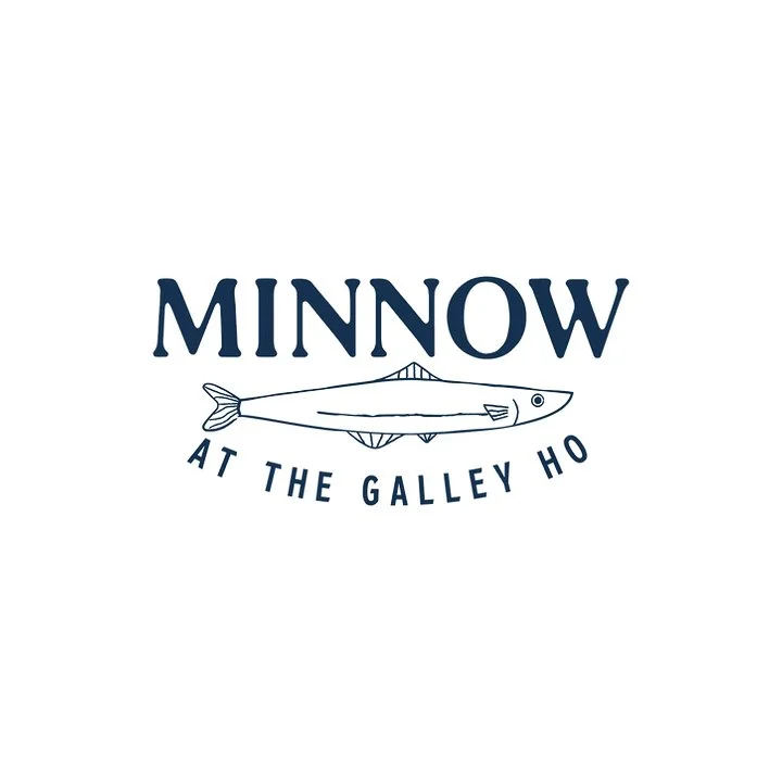 Logo for Minnow at the Galley Ho featuring a fish illustration and text.