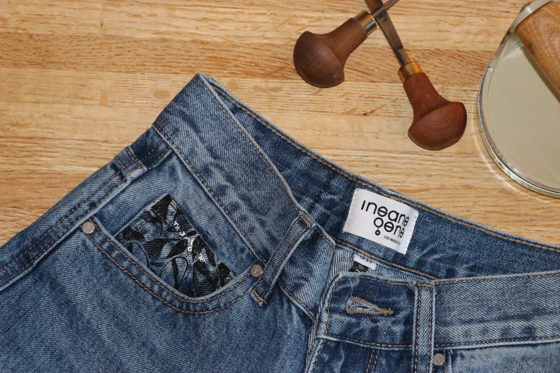 "Textures of Alaska" Custom Printed Jeans