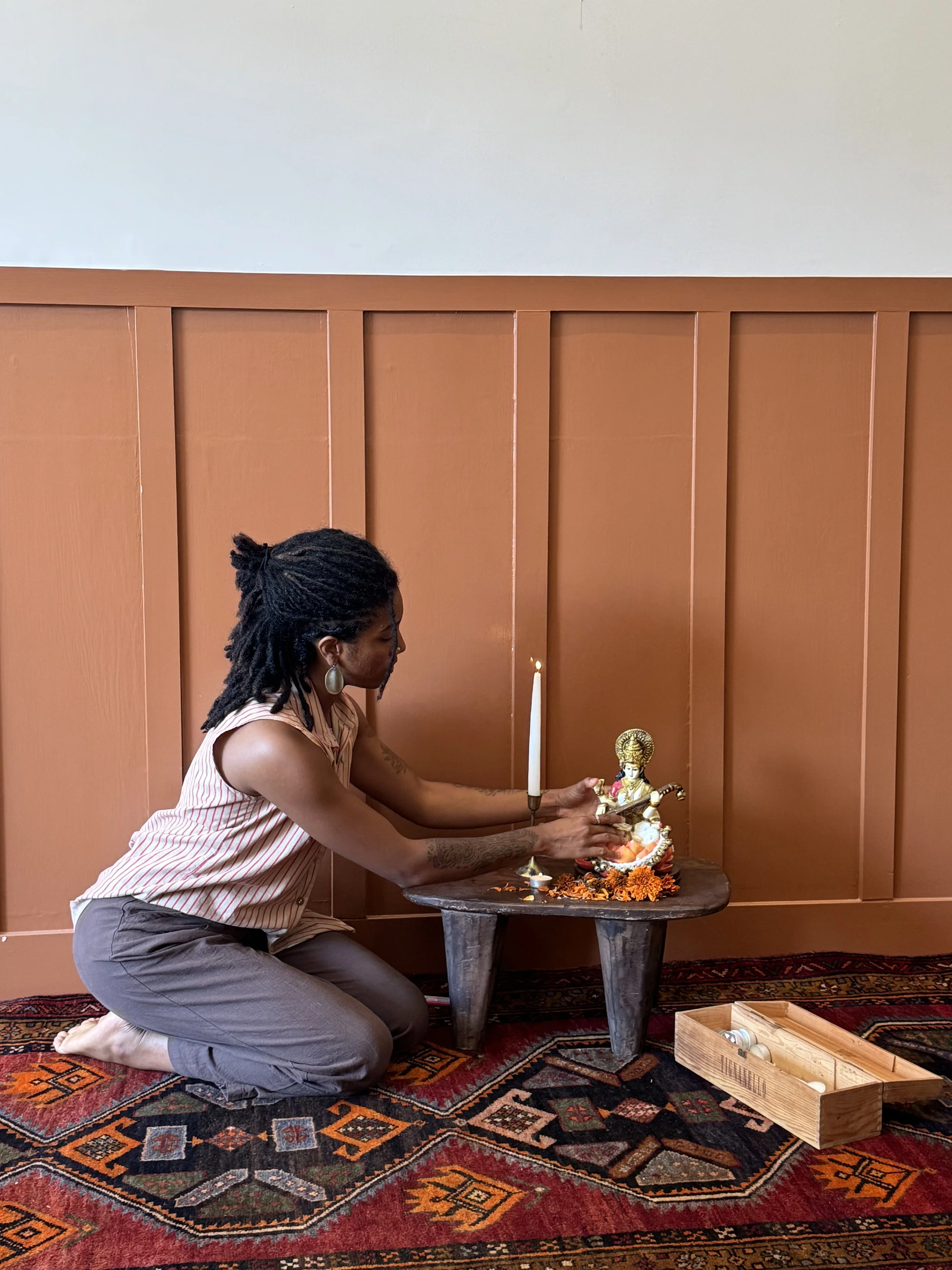 Antique “Sunburst” 4’ x 13’ Runner Tribal Rug