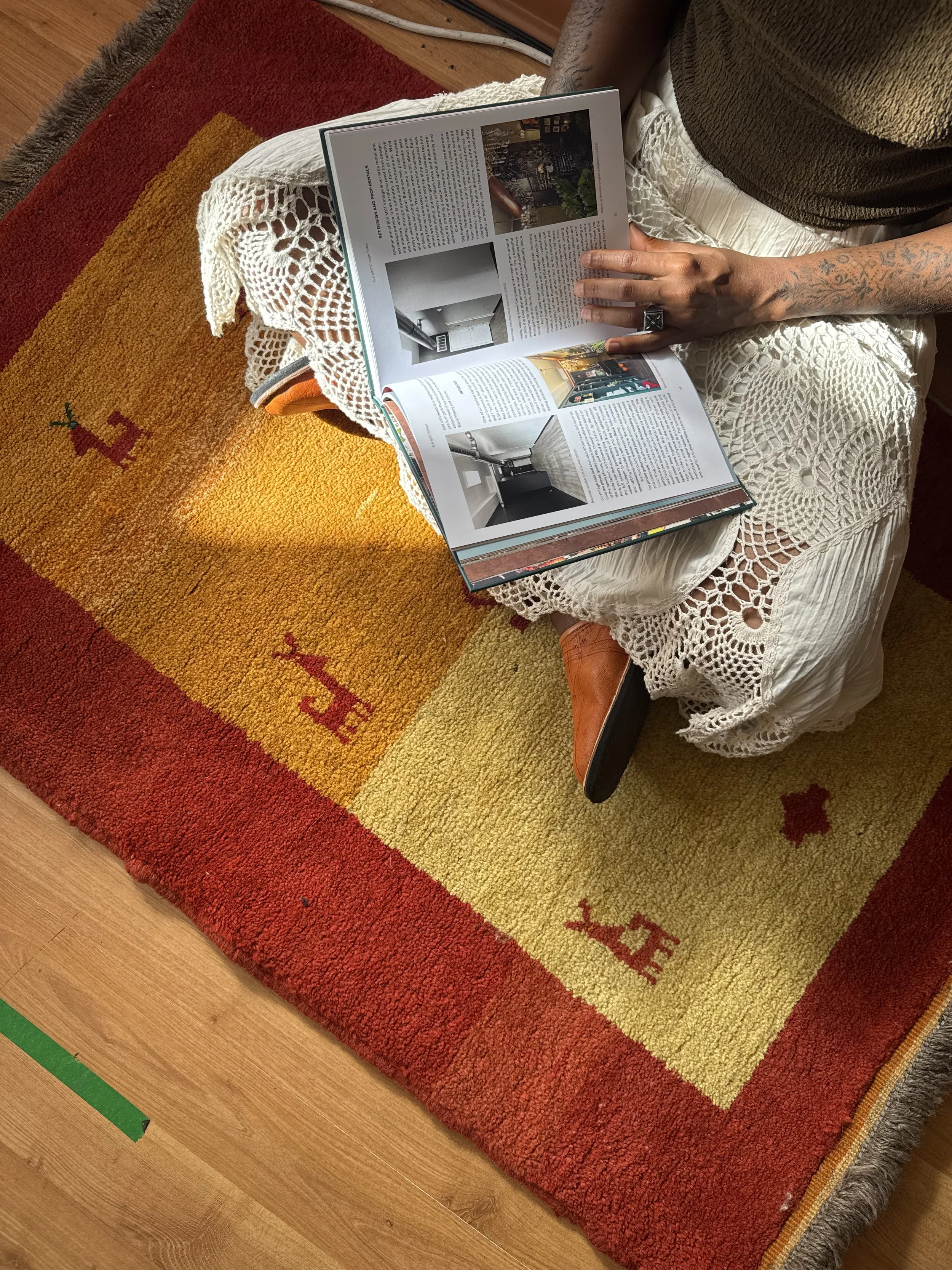 “Sunset” Gabbeh Antique Original Rug