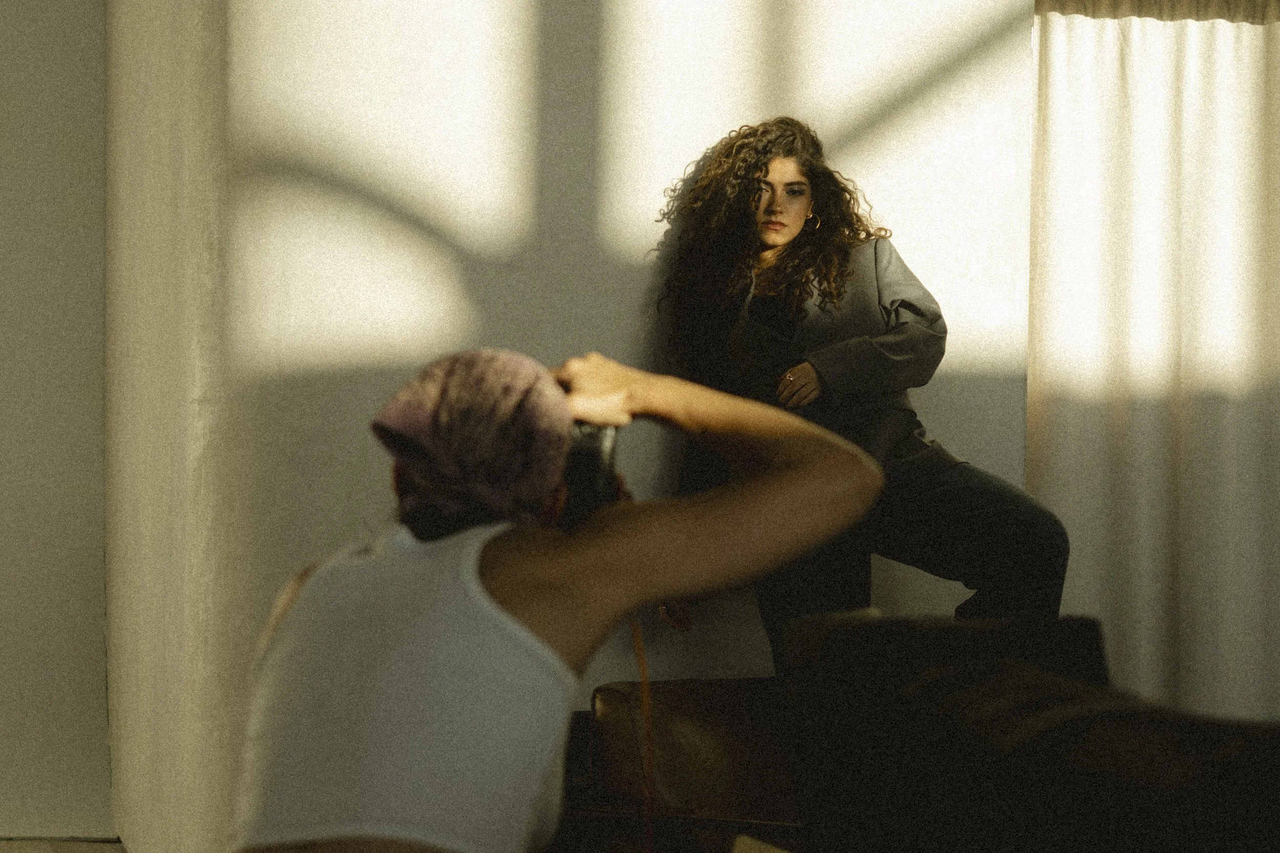 Photo by me of Nour Dakani BTS for Nicol Biesek