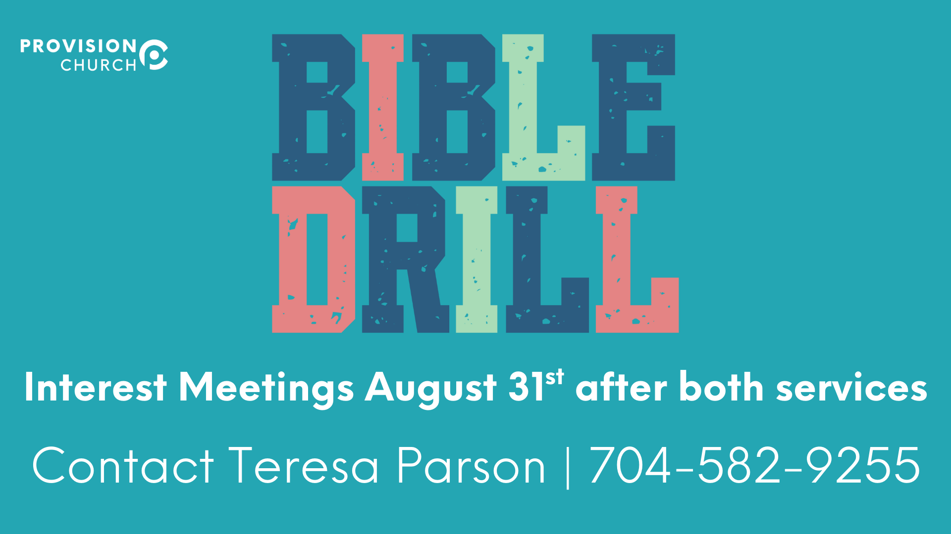 Bible Drill Interest Meeting