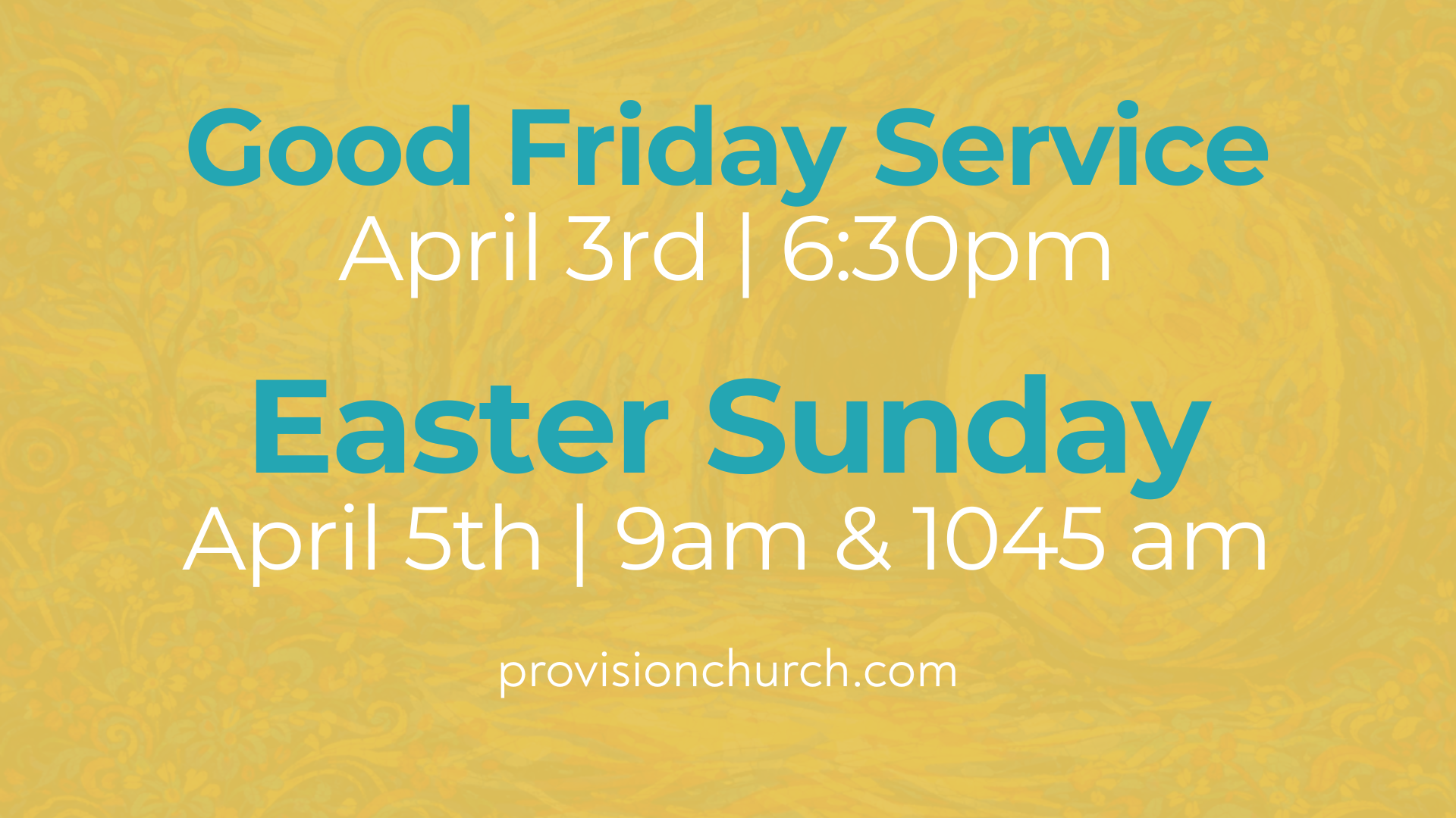 Easter Schedule