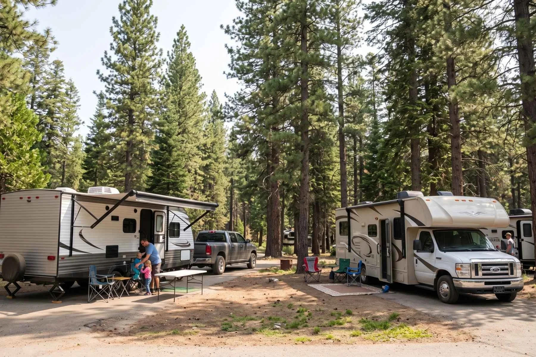The difference between an rv and trailer.
