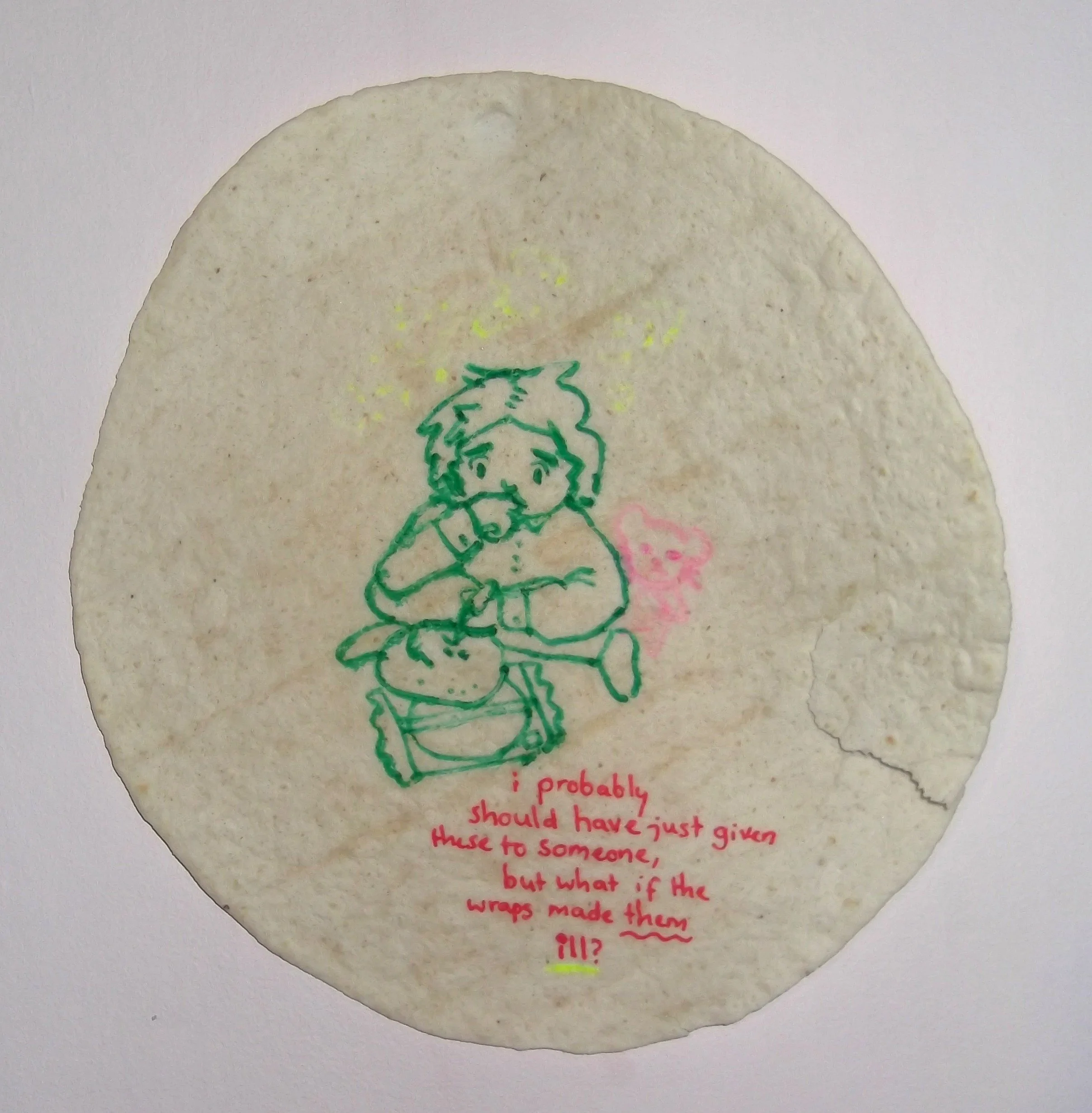 "i probably should have just given these to someone, but what if the wraps made them ill?"