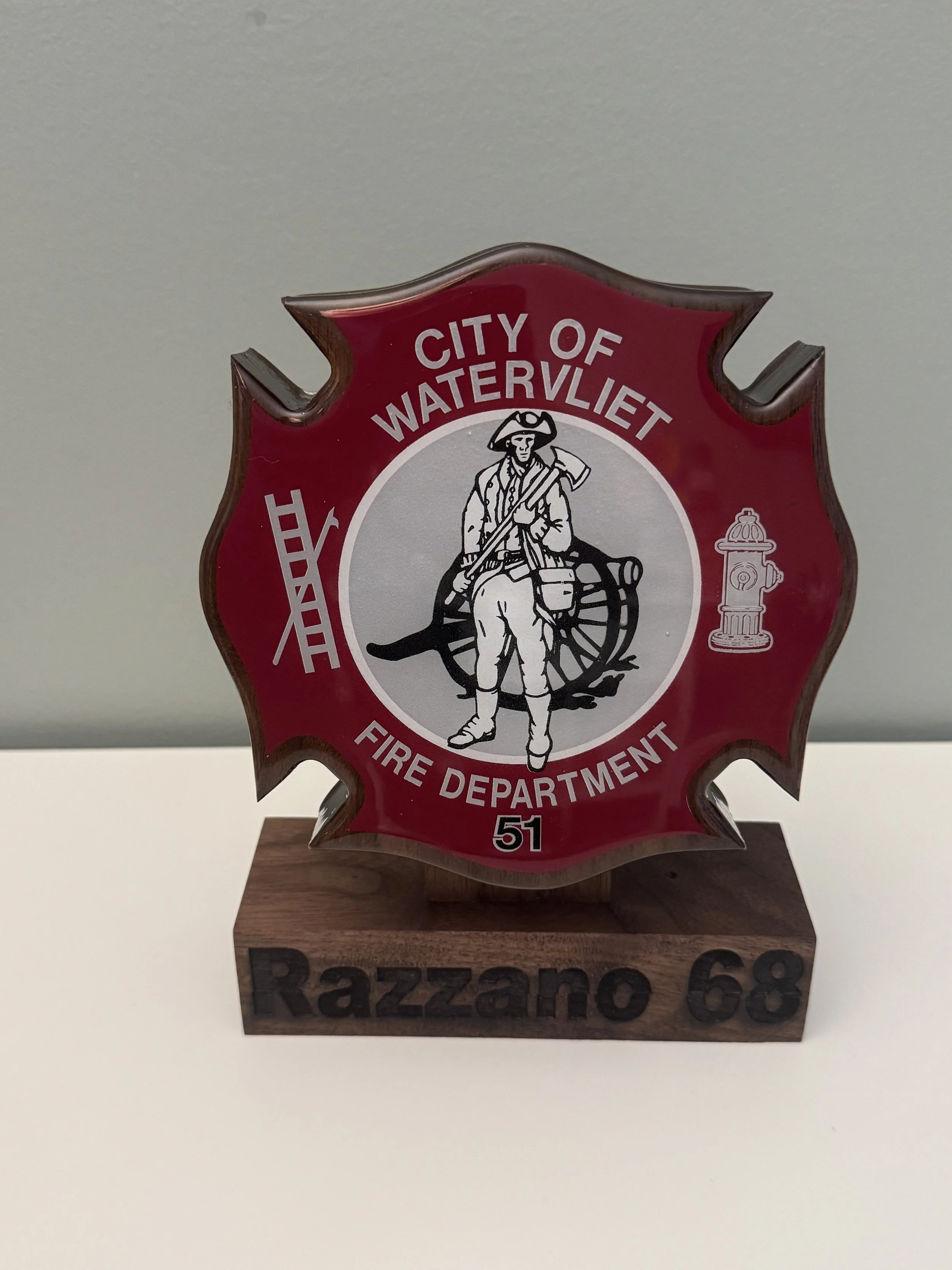 Desktop Plaque with Laser engraved base