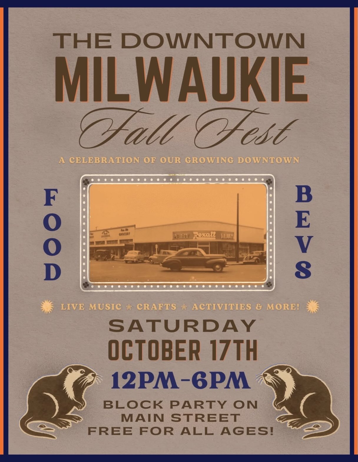 Welcome to the newest businesses on Main Street will be closed between Monroe and Jefferson for the block party. @oakunionbrewing will be serving Beer, smash burgers, and pretzels. @bigfoot_cider_co will be pouring cider. @good_measurepdx Chili dogs 