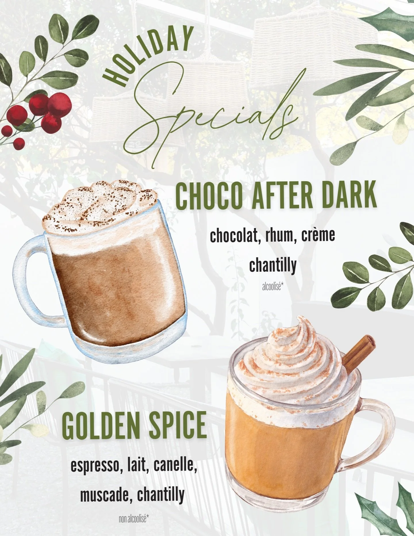 Deux ambiances, une saison.
Il y en a pour tous les go&ucirc;ts. ✨

☕ Choco After Dark (alcoolis&eacute;)
🍂 Golden Spice (non alcoolis&eacute;)
