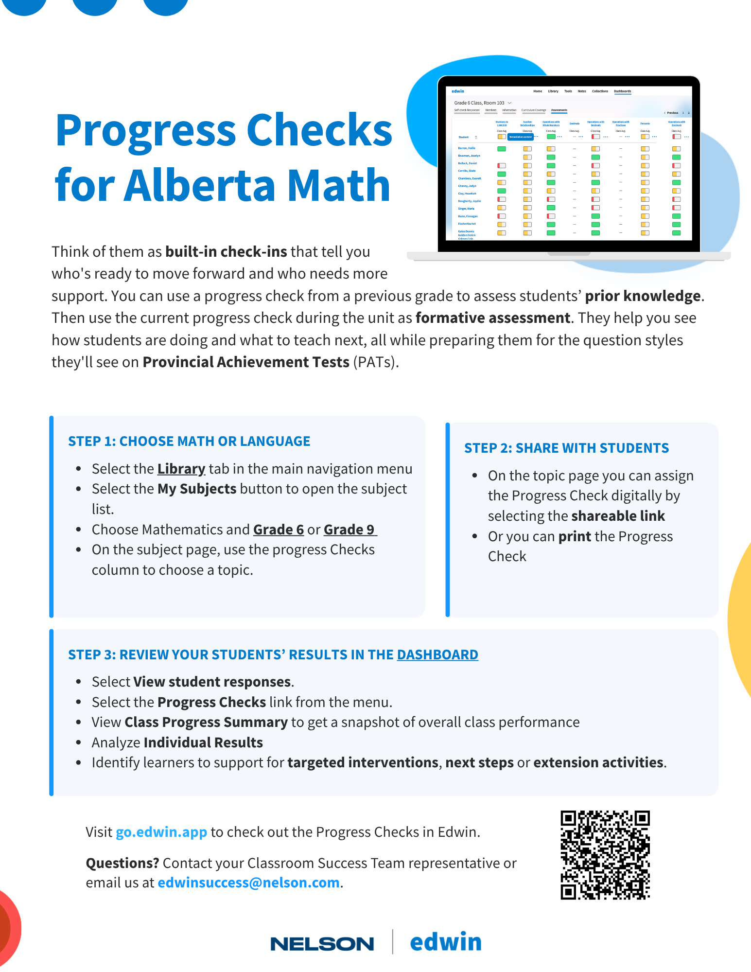 Progresd Check Progress Checks for Alberta Math — Edwin