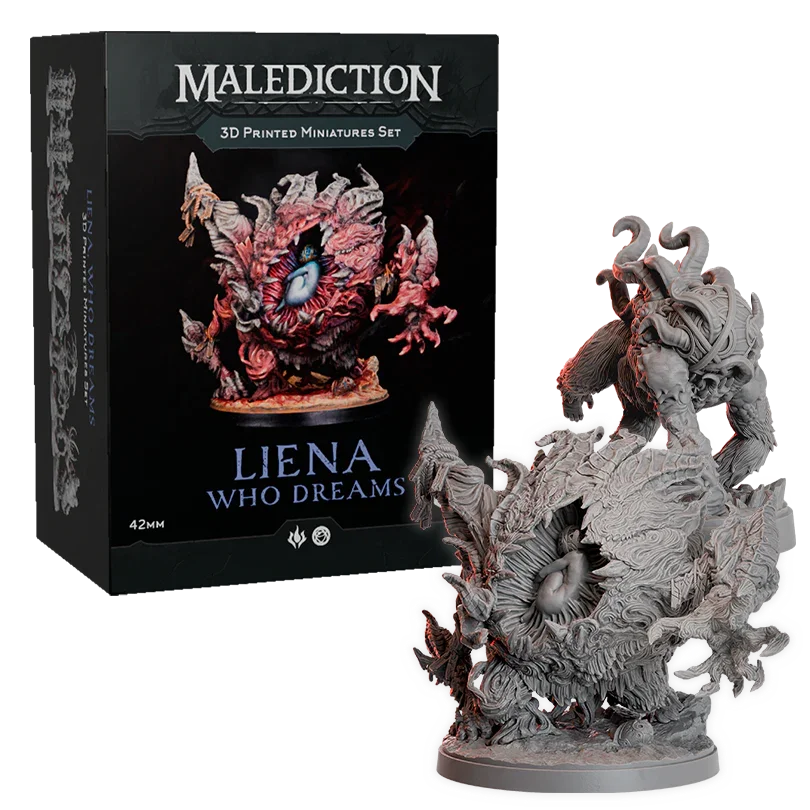 Malediction Minis Set – 3D Printed Liena Who Dreams Seeker Miniatures (16 minis Total)