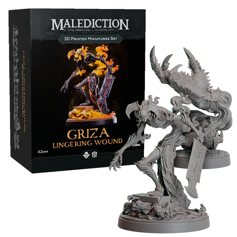 Malediction Minis Set – 3D Printed Griza Seeker Miniatures (16 minis Total)