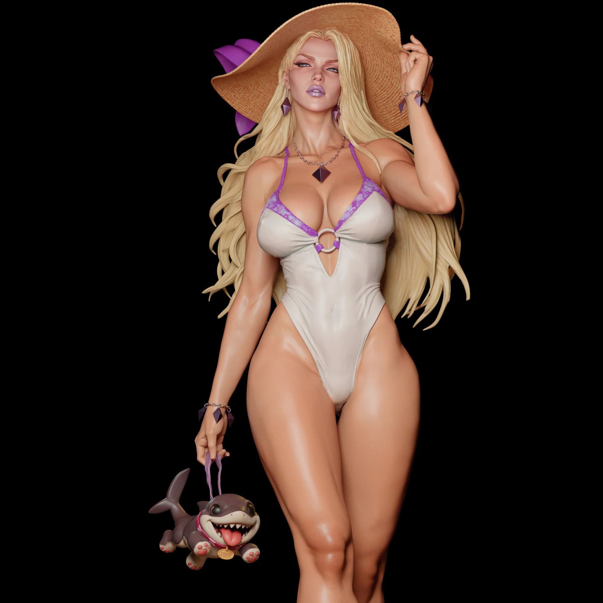 Painted Emma Frost Rival Swimsuit 1/6 Scale