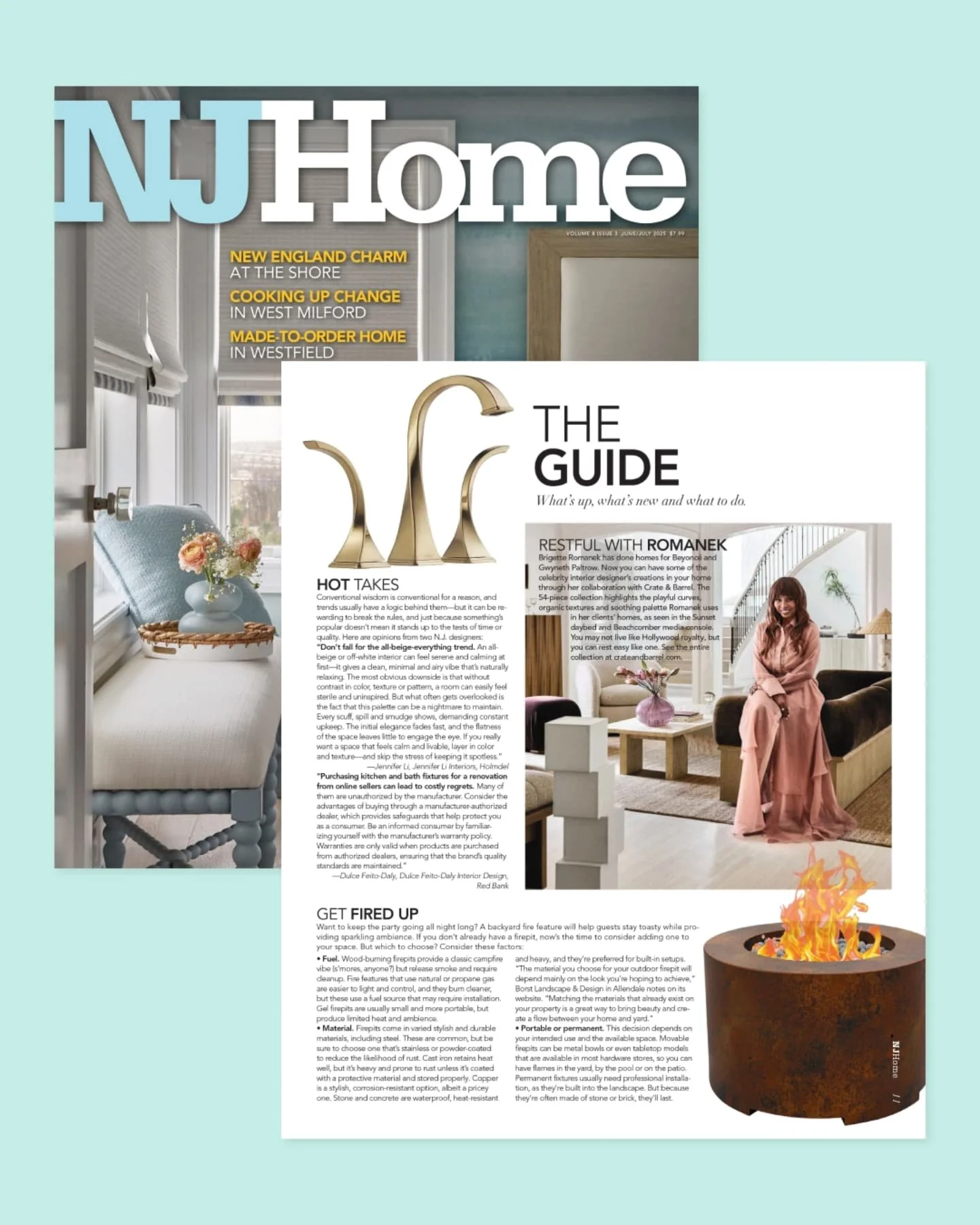 Thanks to @njhomemag for featuring my "hot take" on the all-beige-everything trend. Remember, clean and minimal can easily turn into sterile and uninspired. Embrace color and texture!
.
.
.
#njinteriordesign #njinteriordesigner #interiordes