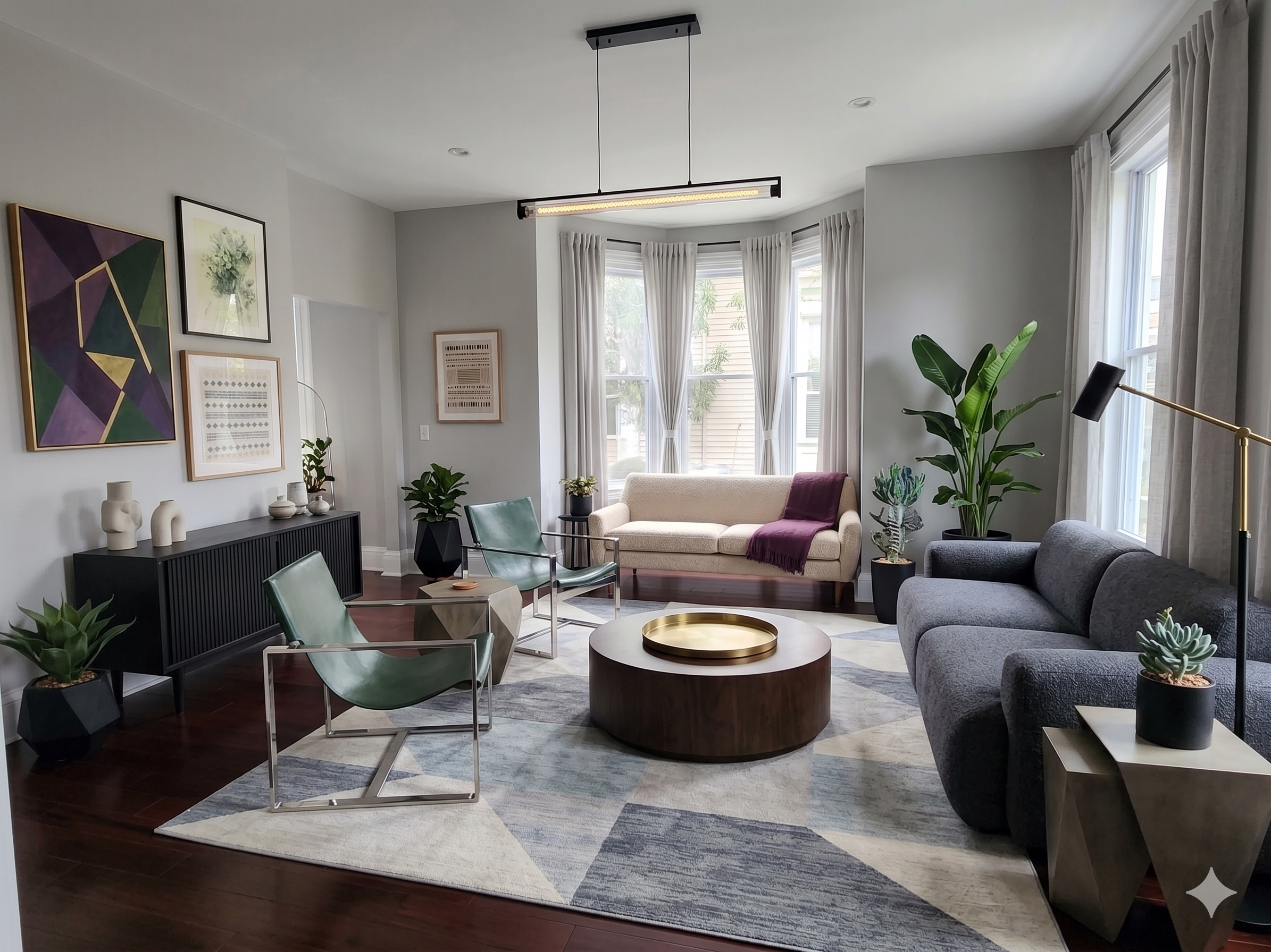 A luxury residential living room showing an AI created room