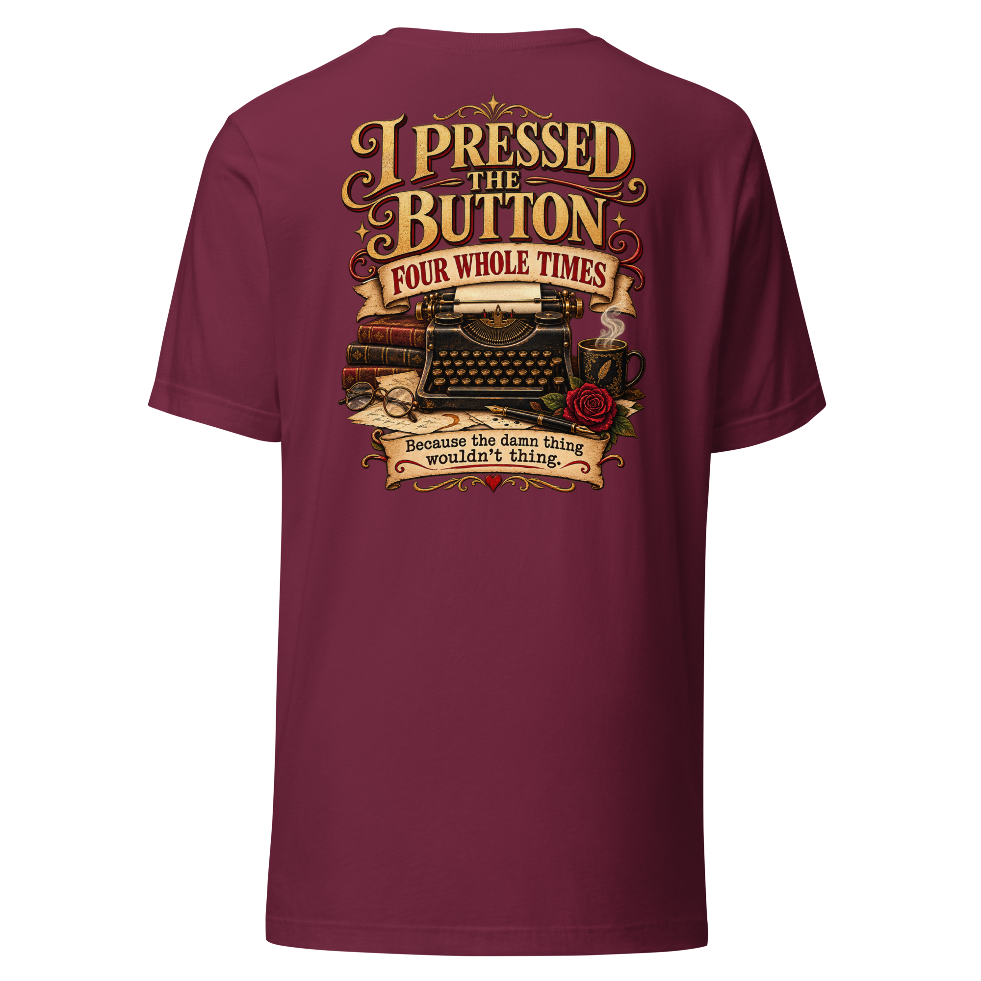 unisex-staple-t-shirt-maroon-back-6a7e5b4aa0be1.png