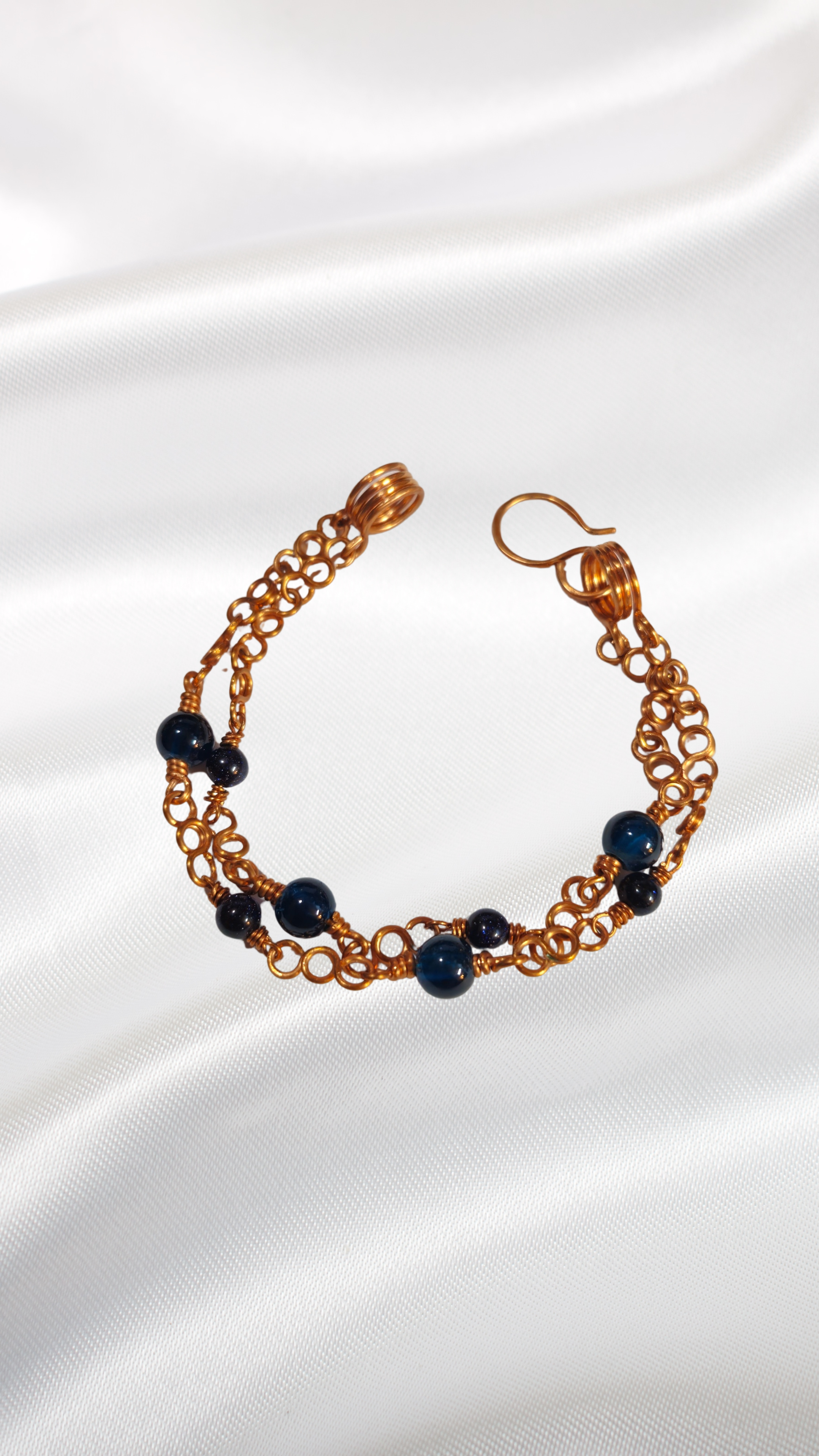 Blue Sandstone Beaded Copper Bracelet.png