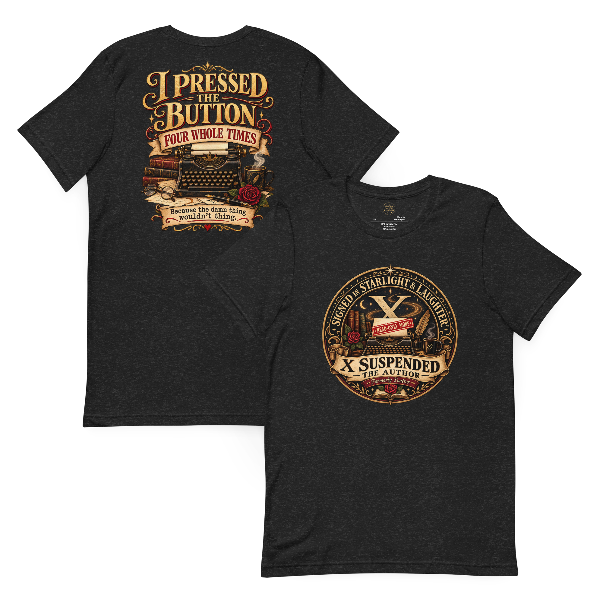 unisex-staple-t-shirt-black-heather-front-and-back-6a7e5b4aa1206.png