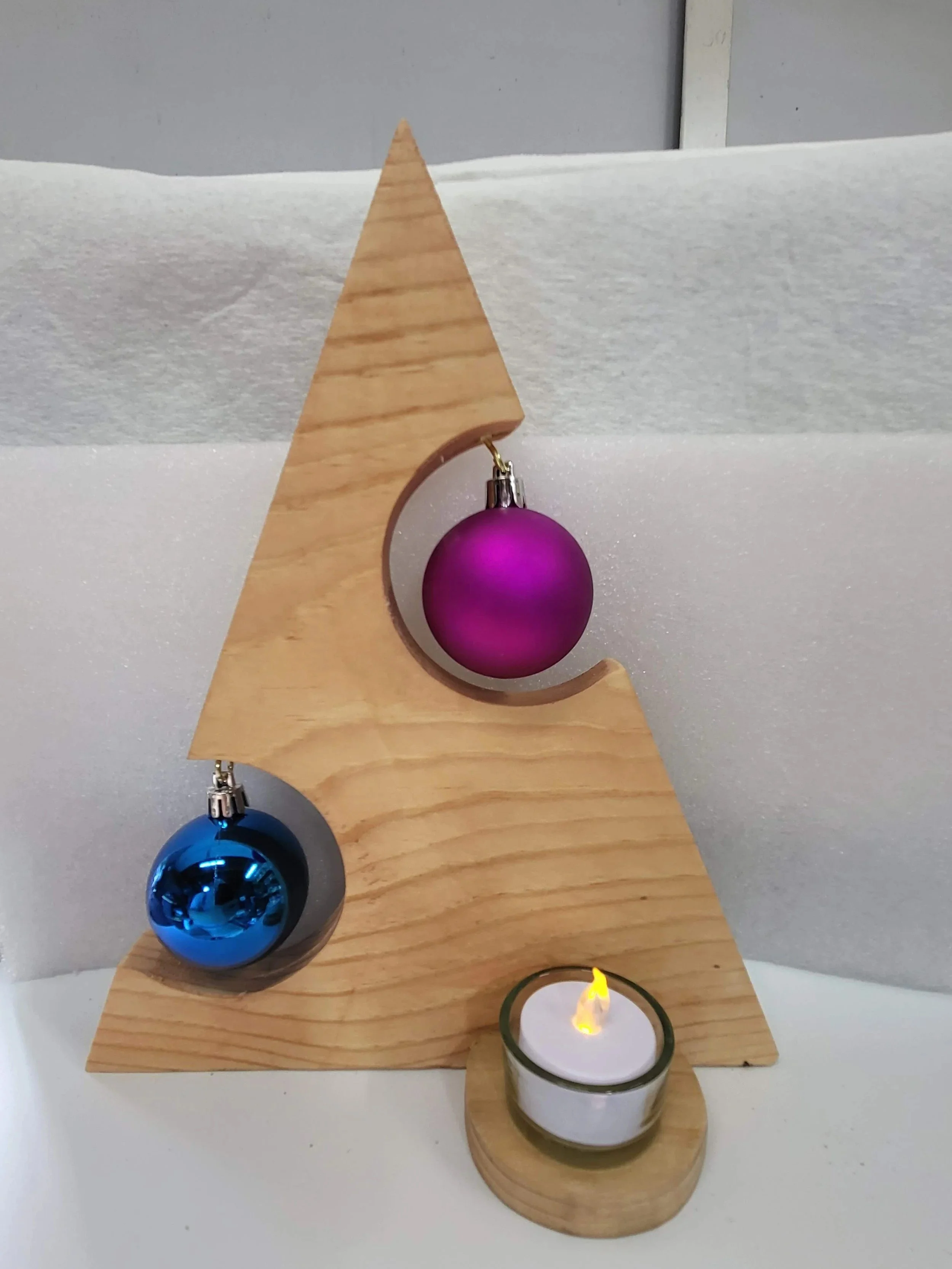 Wooden Tree and Candle