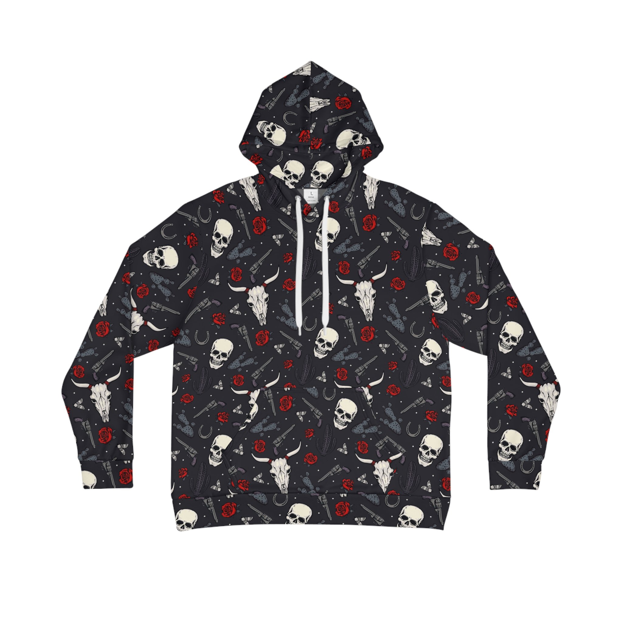 Gothic Skull & Roses Hoodie