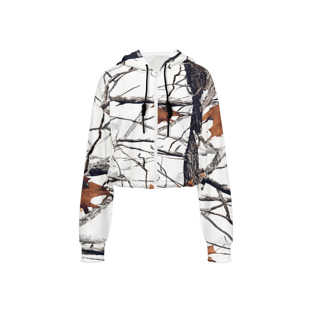 Women's Cropped Full-Zip Hoodie