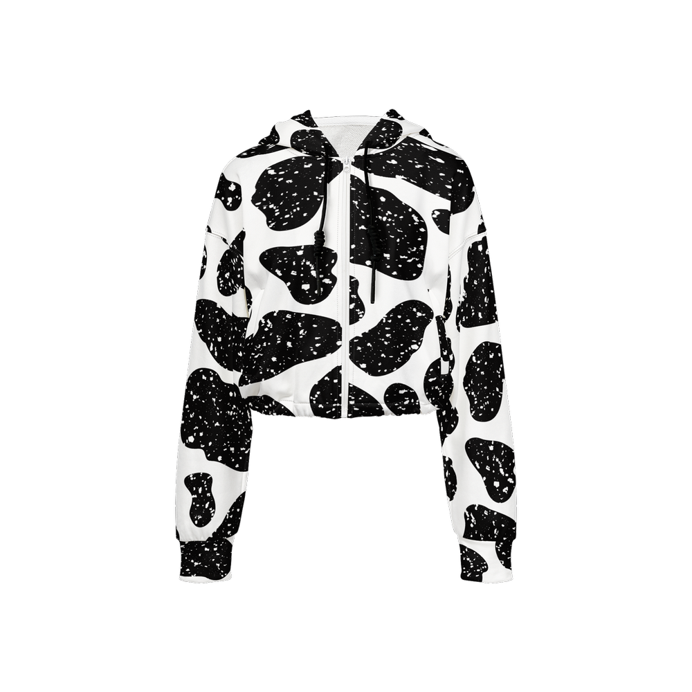 Women's Cropped Full-Zip Hoodie