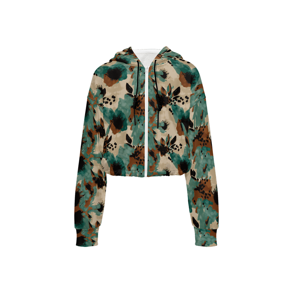 Women's Cropped Full-Zip Hoodie