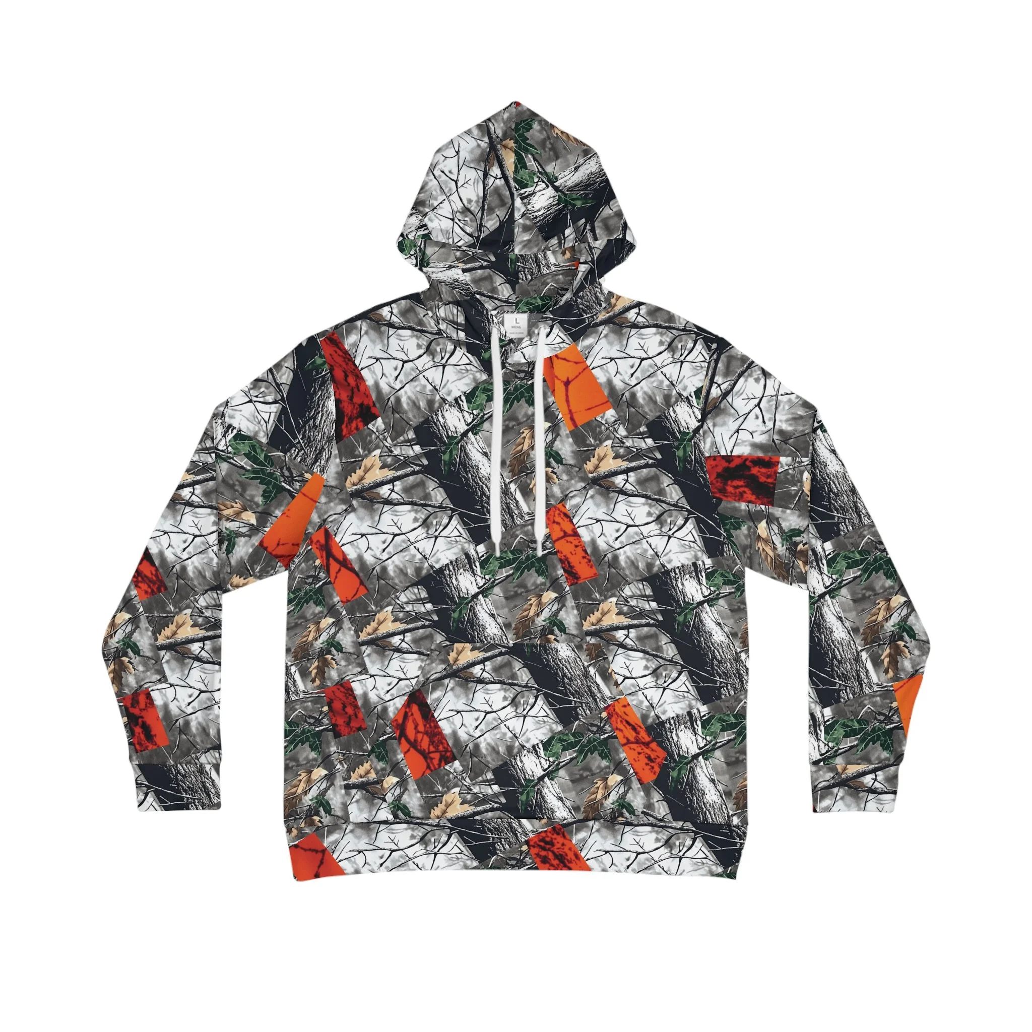 Camo Safety-Flag Allover Print Hoodie — Realtree Winter Hunting Style