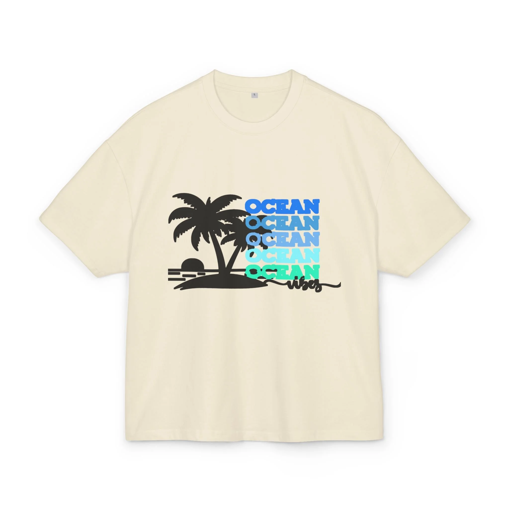 Ocean Vibes Tee — Palm Tree Beach Sunset Graphic T-Shirt