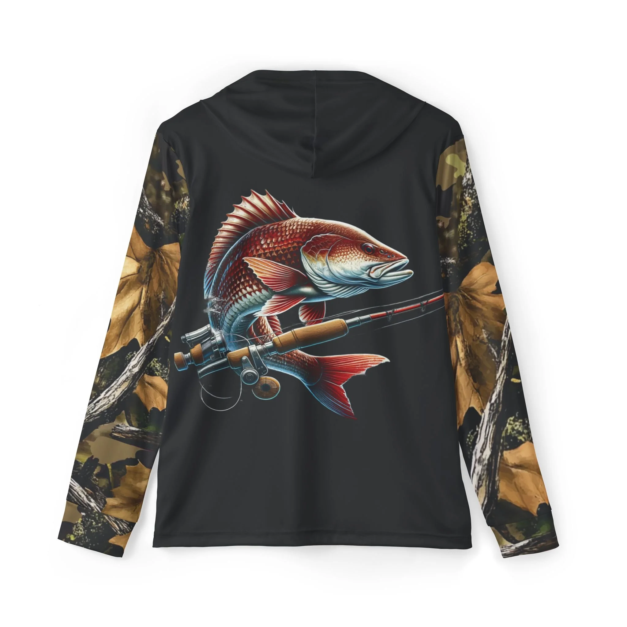 Fishing Camo Hoodie - Redfish & Rod Men's Sports Warmup Hoodie