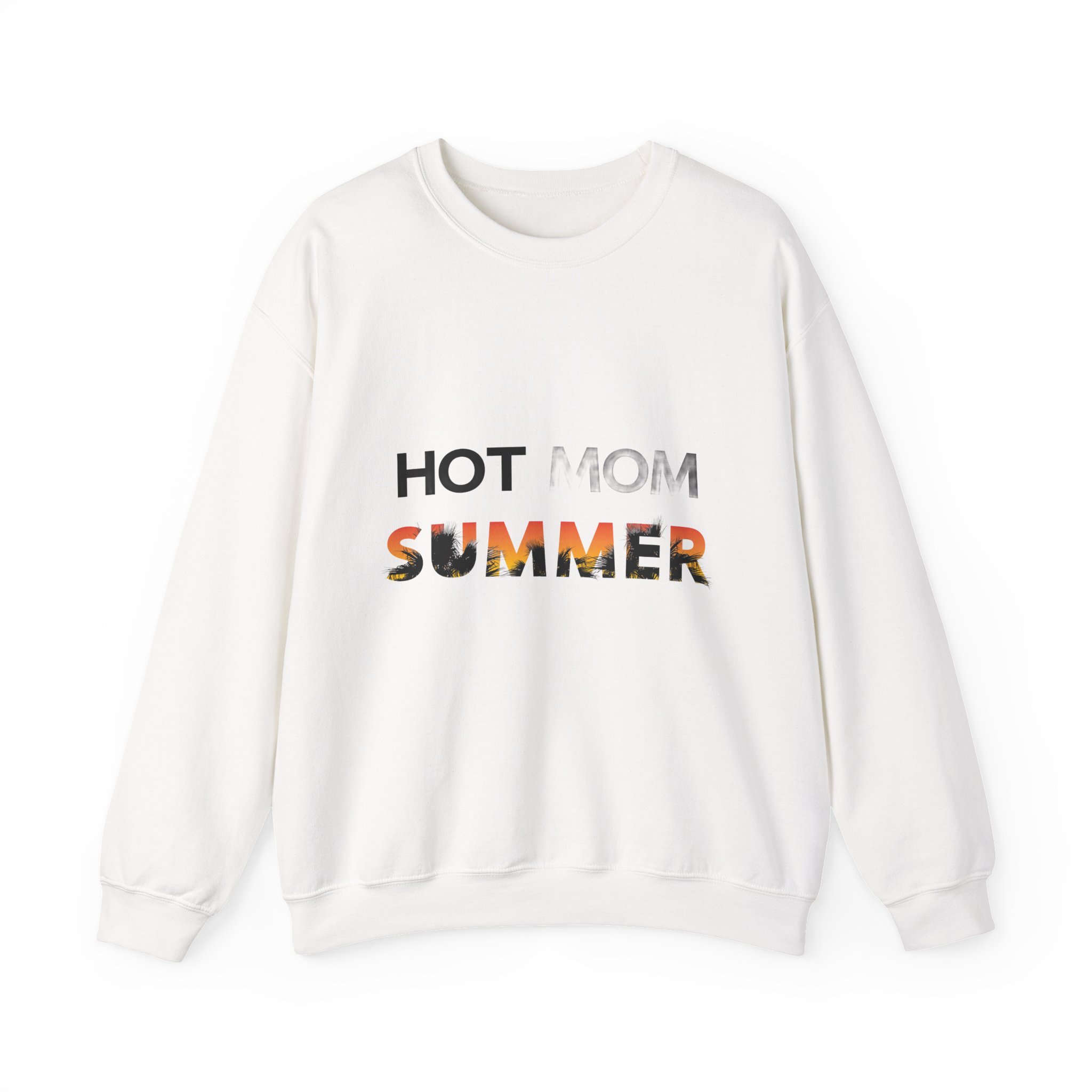 Hot Mom Summer Crewneck Sweatshirt — Funny Summer Mom Graphic Pullover