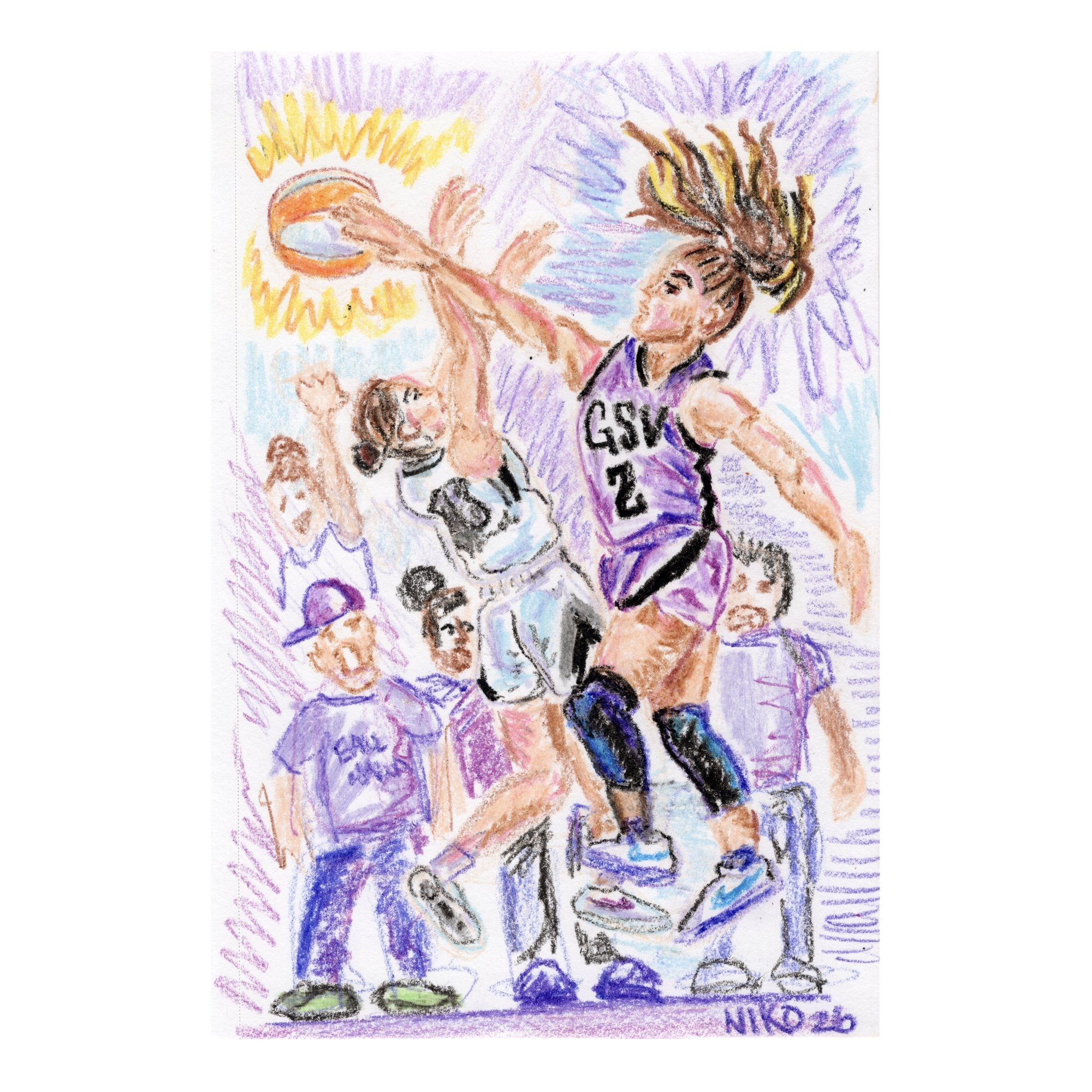 'Chen Rejection' Original Framed Crayon Drawing