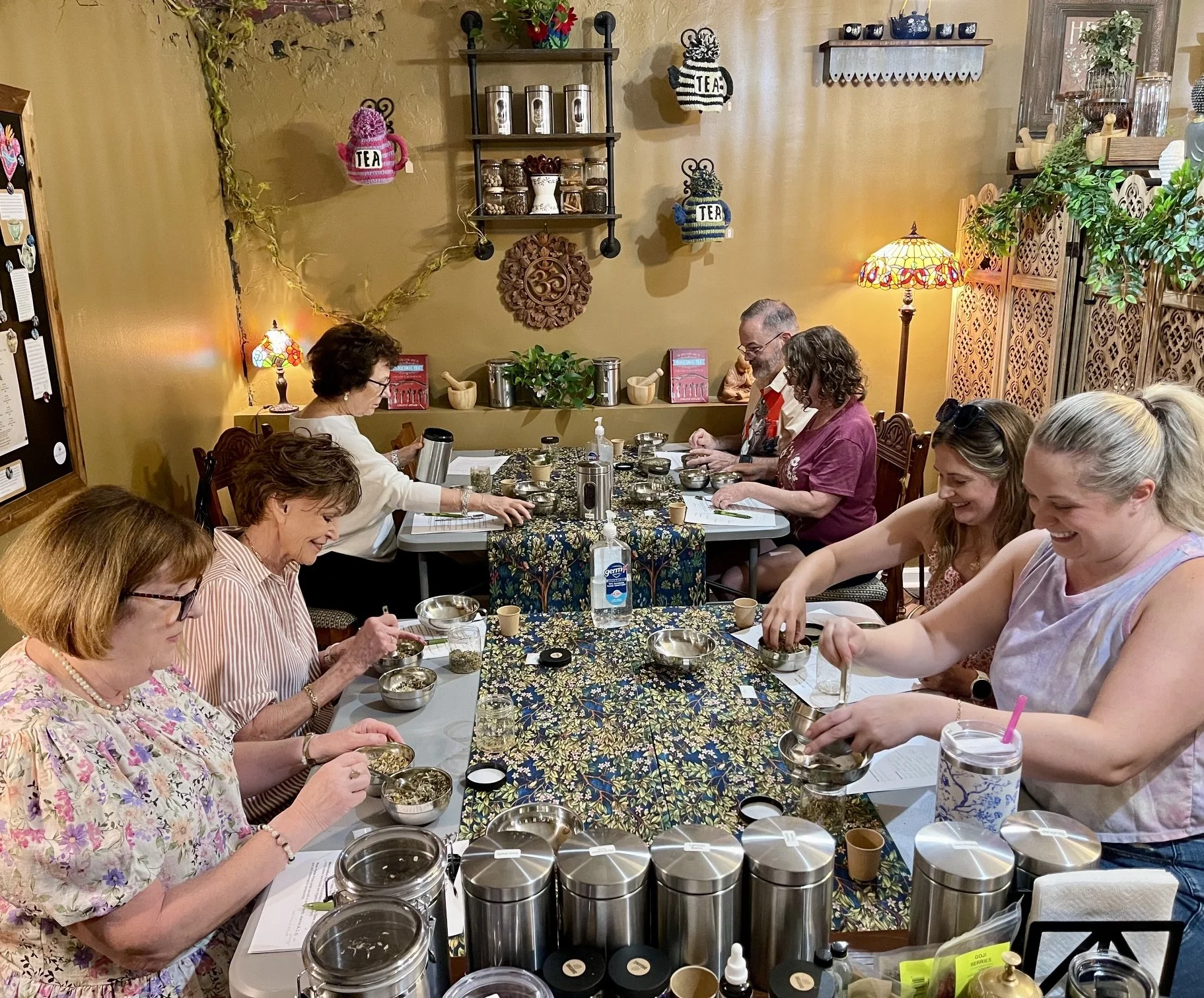 981 Tea Shop educational tea class for 8 students with a different topic selected each month, on Thursdays, Saturdays, & Sundays.