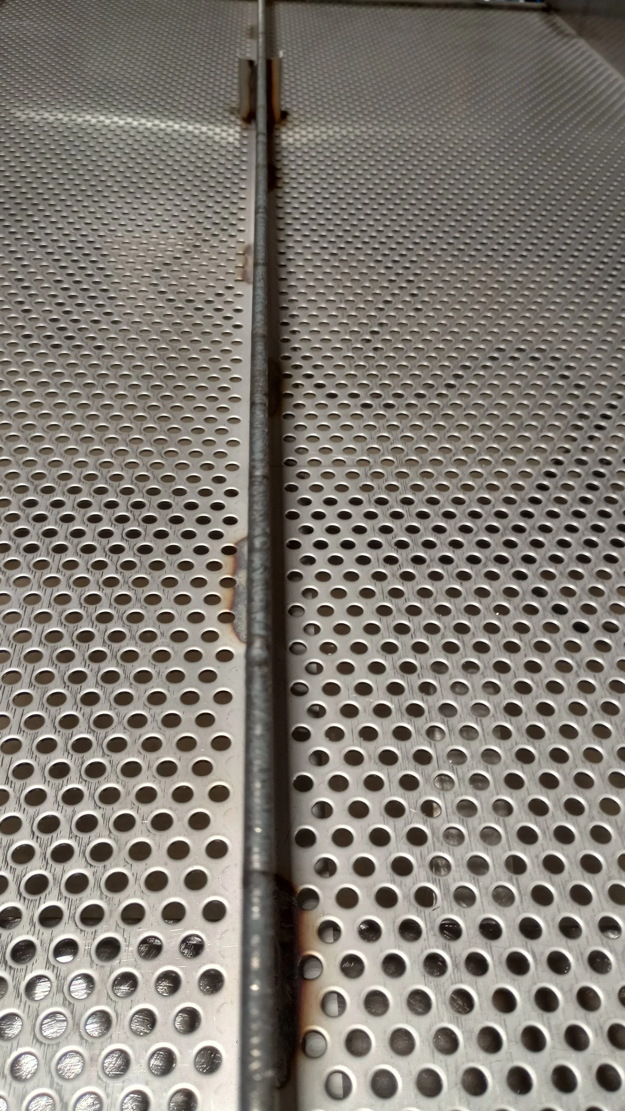 Perforated Stainless Seam Fusion Weld