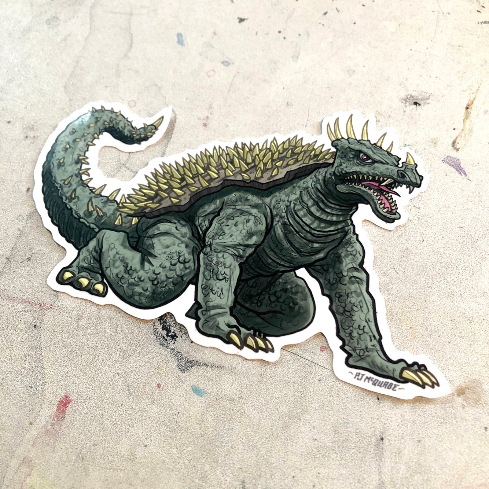 ANGUIRUS+Godzilla+Waterproof+Sticker+Castle+McQuade+1.jpg