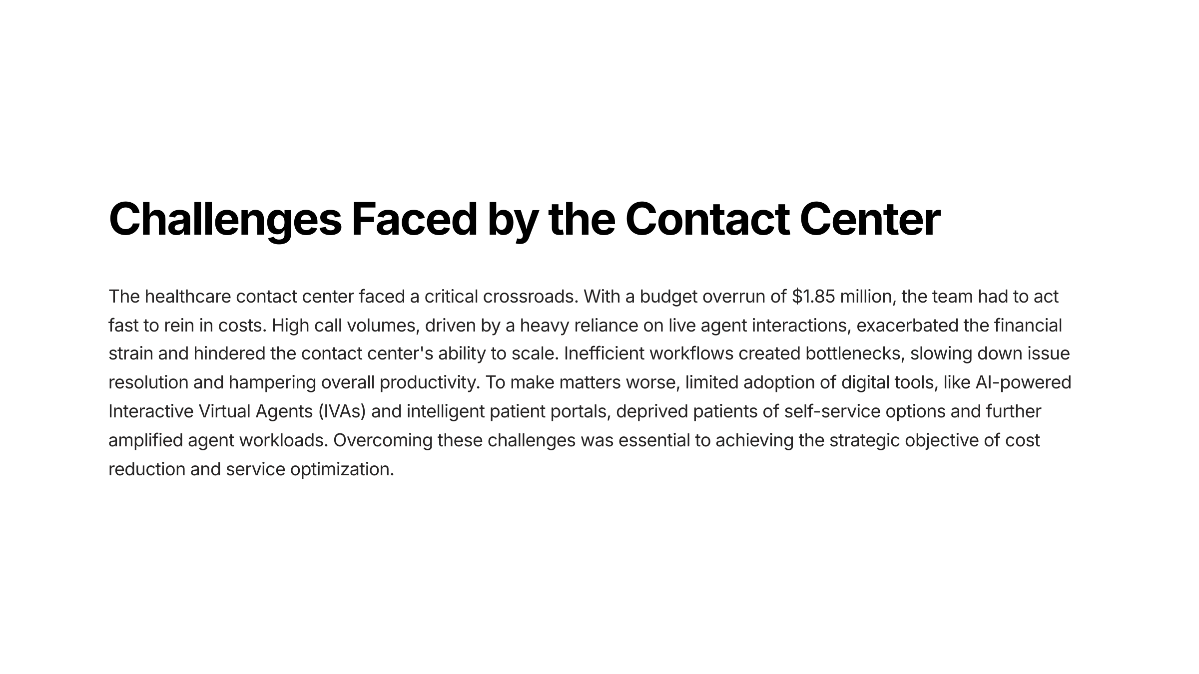 Challenges Faced by the Contact Center