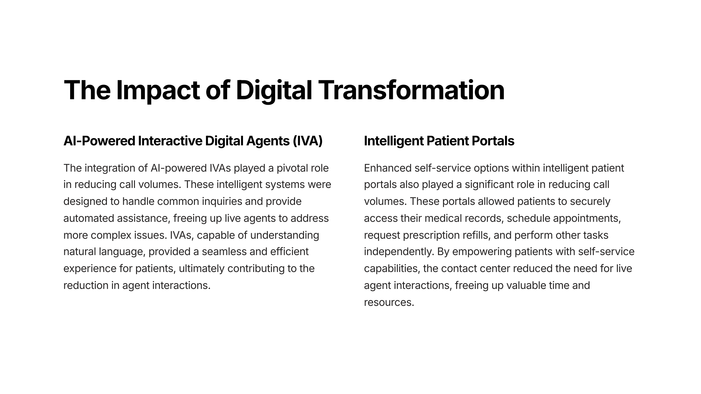 The Impact of Digital Transformation