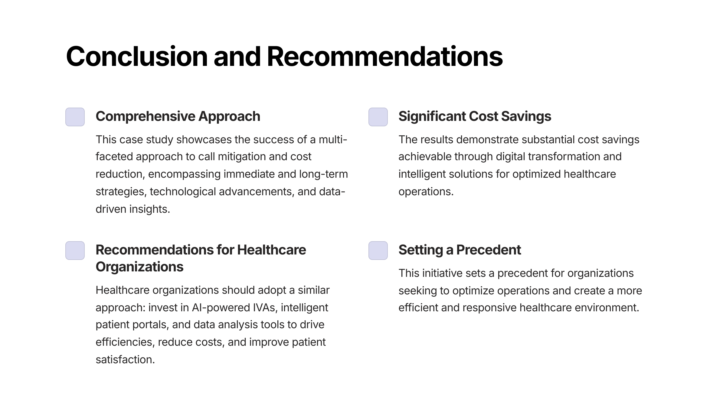 Conclusion and Recommendations