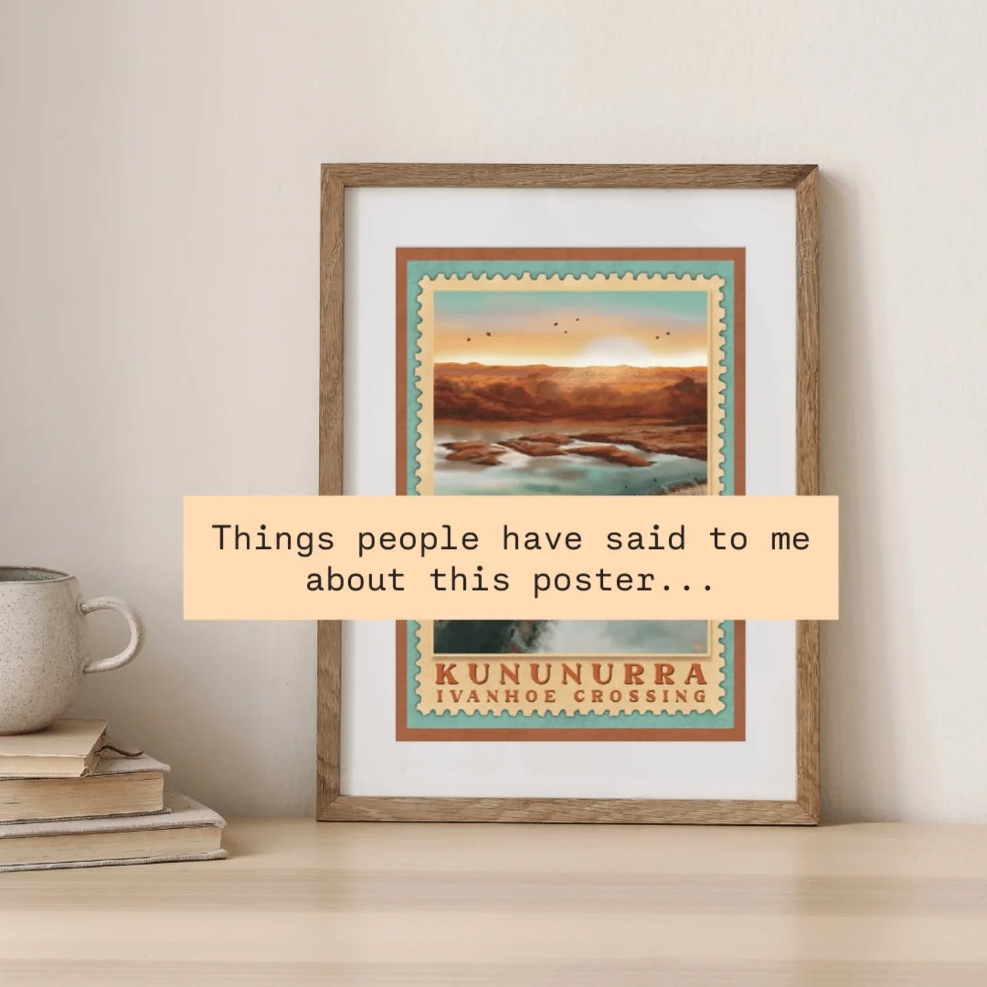 Who else is guilty of fishing too close to the edge at Ivanhoe 🐊

Available as an a3 fine art poster now. Link in my bio 🫶

Follow along for stickers, prints and more inspired by The Kimberley, Australia.
🤍✌️
Naomi
.
.
.
.
See Australia
Walking on