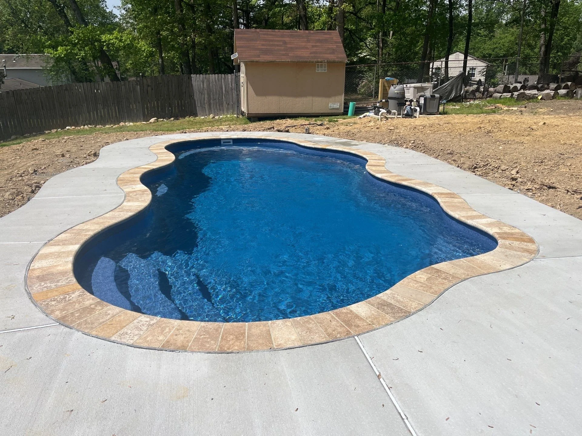Fiberglass pool in Silver Spring, MD.
