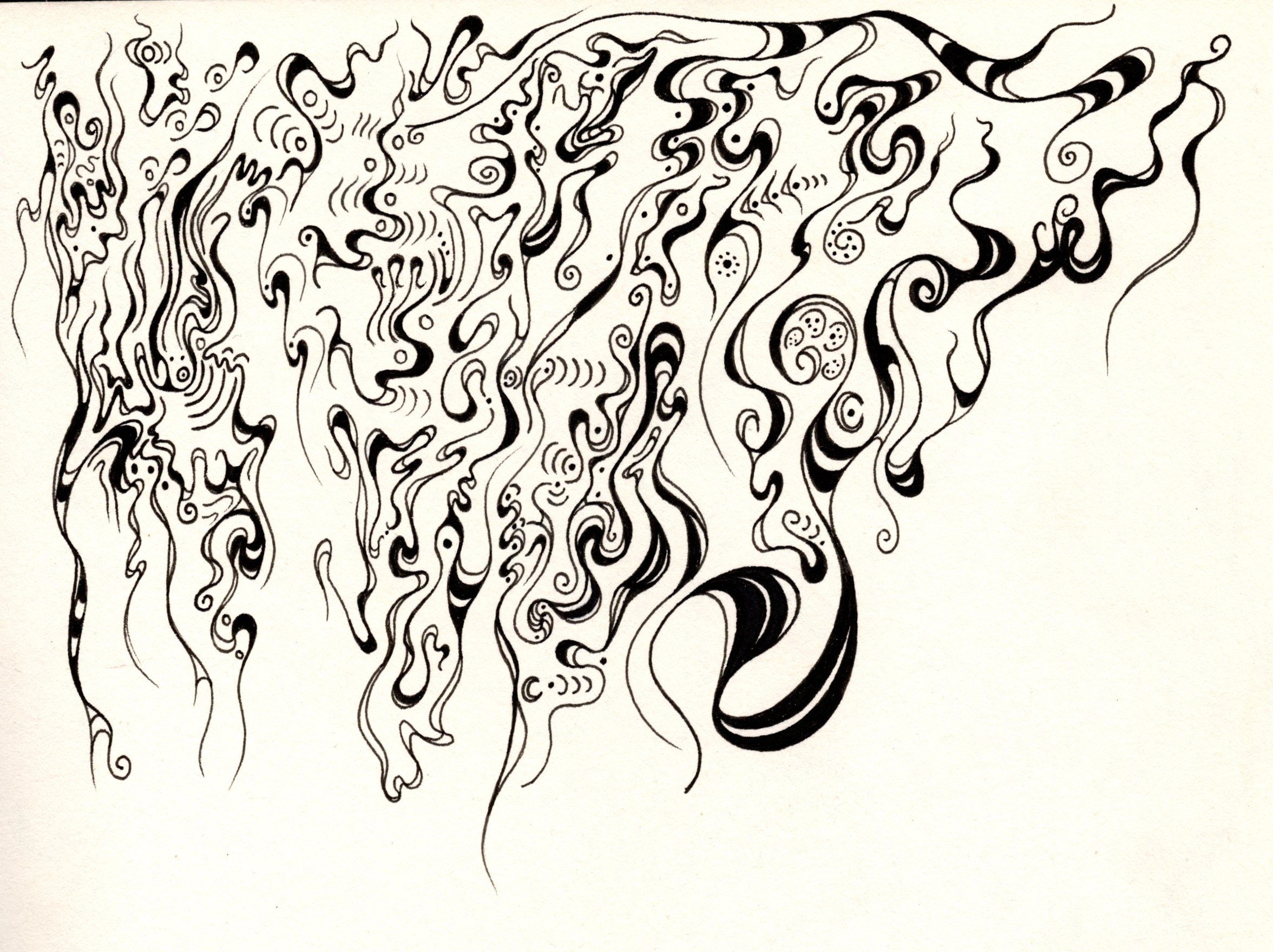 Linework Study II (sketchbook study), pen on paper, 2024