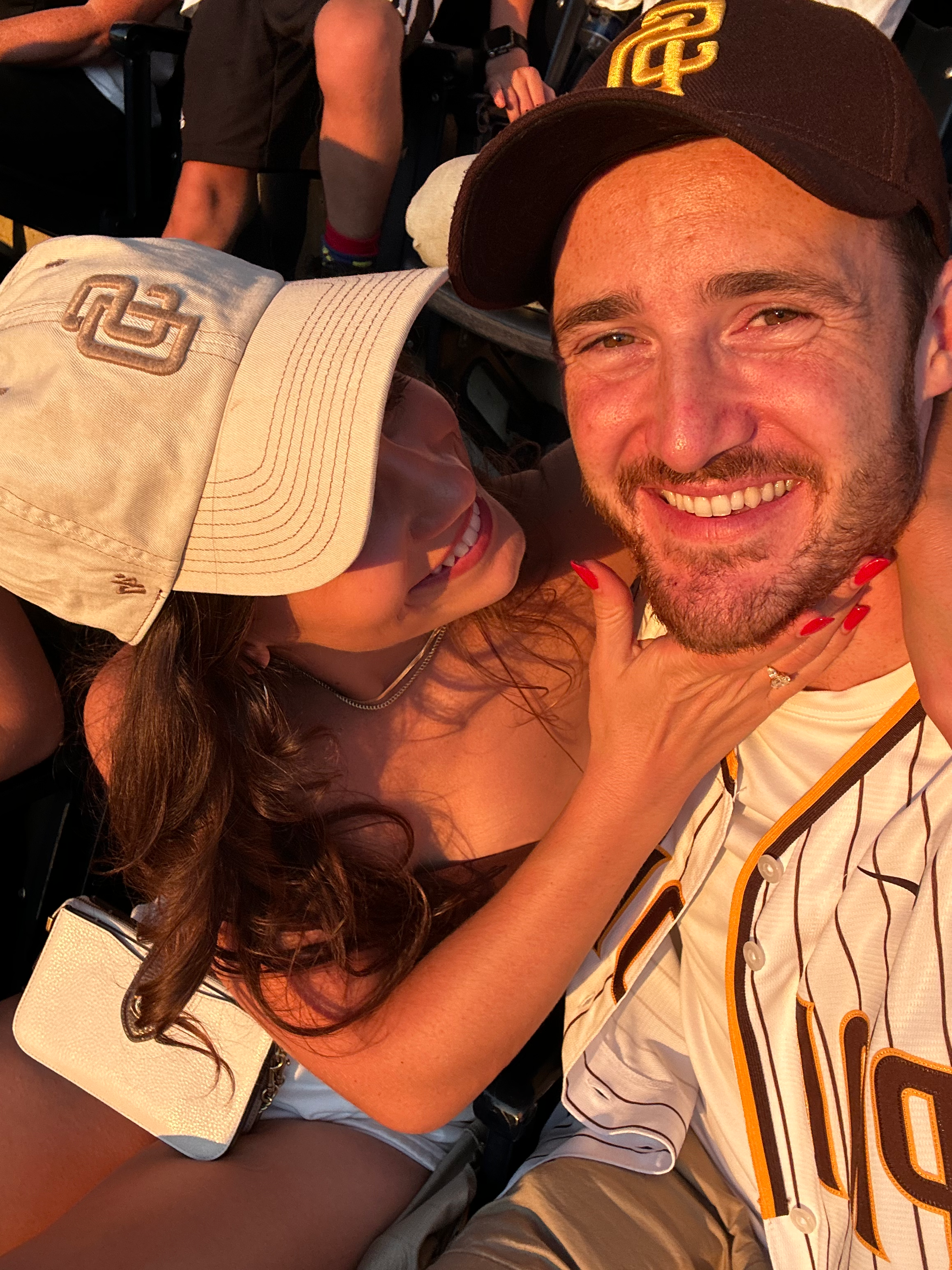 DeLane and Dominic at a Padres game