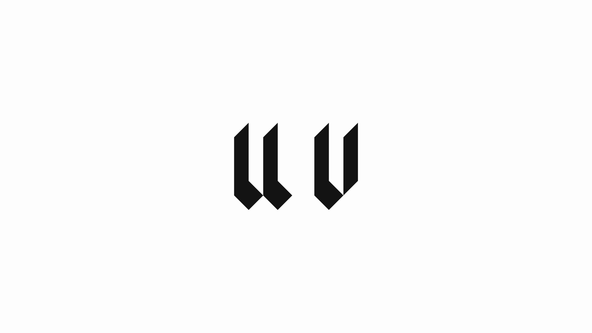 Black stylized UV logo on a white background.