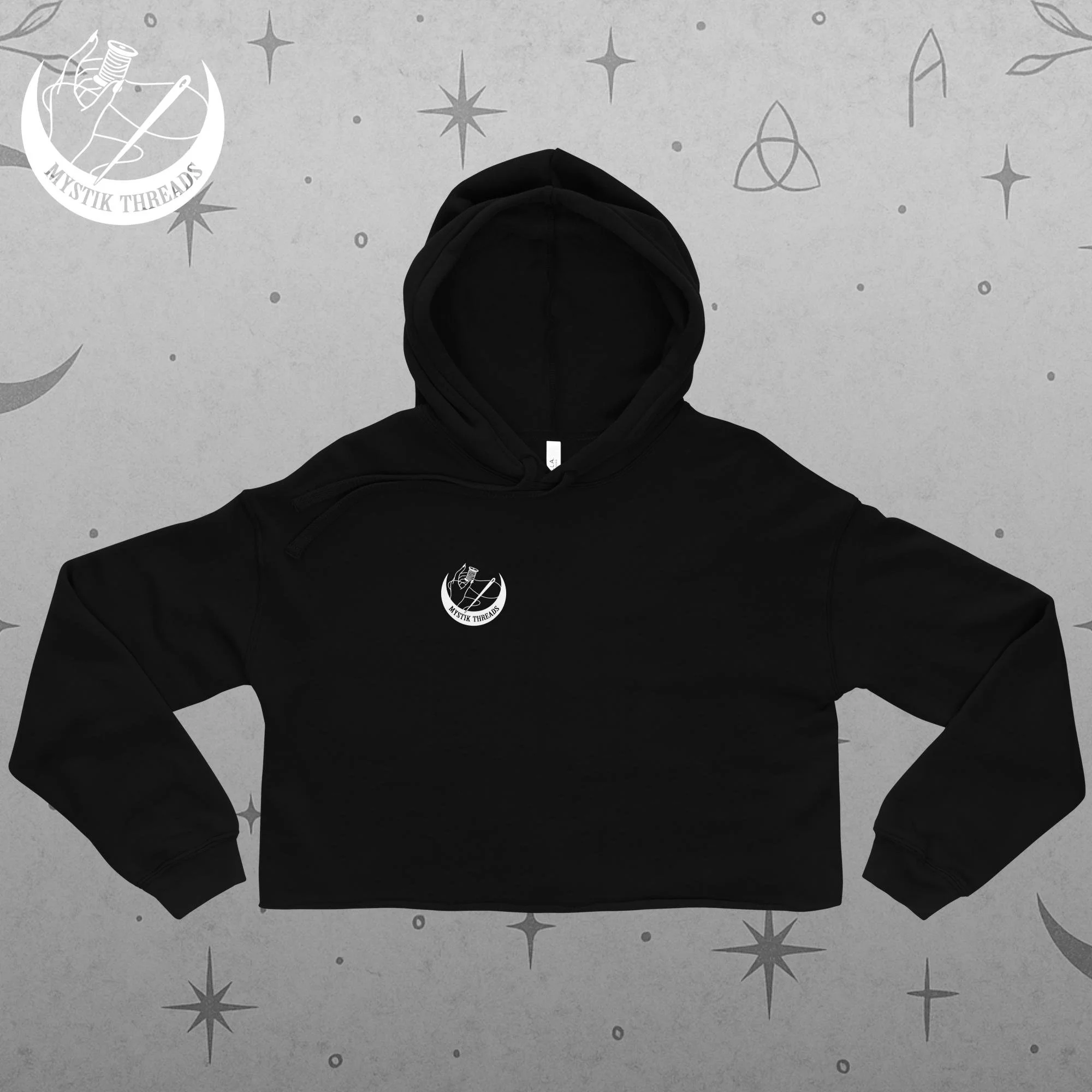 Shadow & Light Moth Crop Hoodie