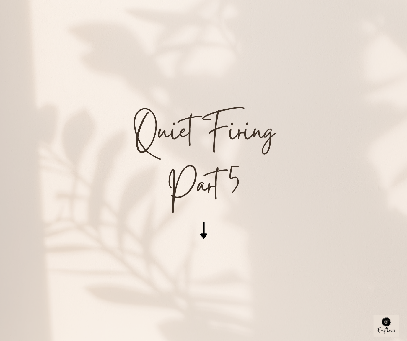 Quiet Firing - Unpacked - Part 5
