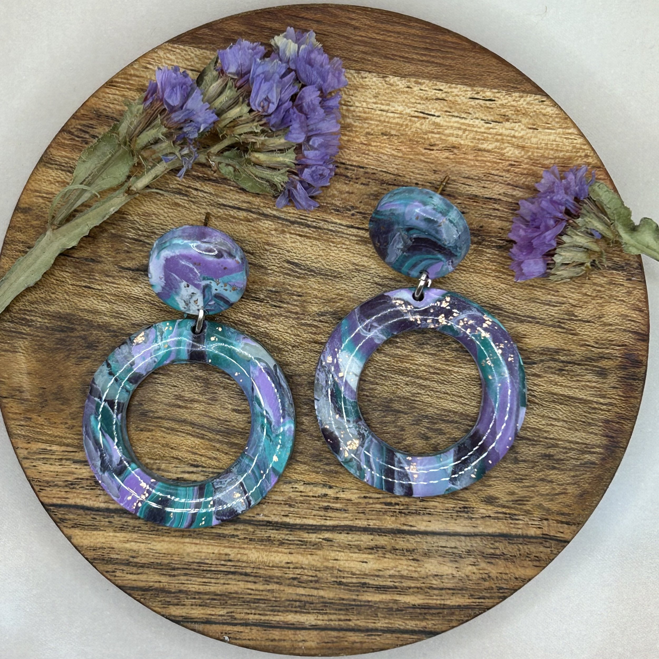 Marbled Orchid Hoops
