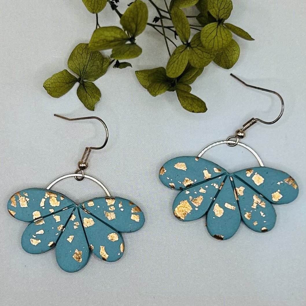 Cornflower and Rose Gold Fleck