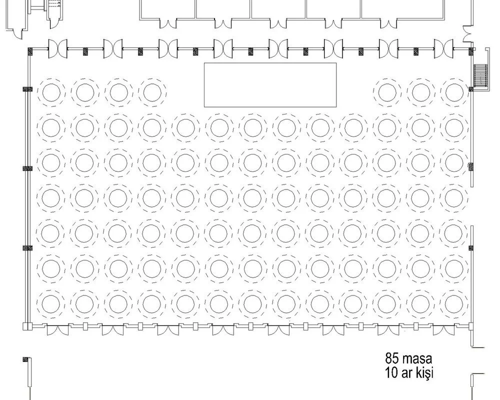 banket düzen 10'ar düzen 