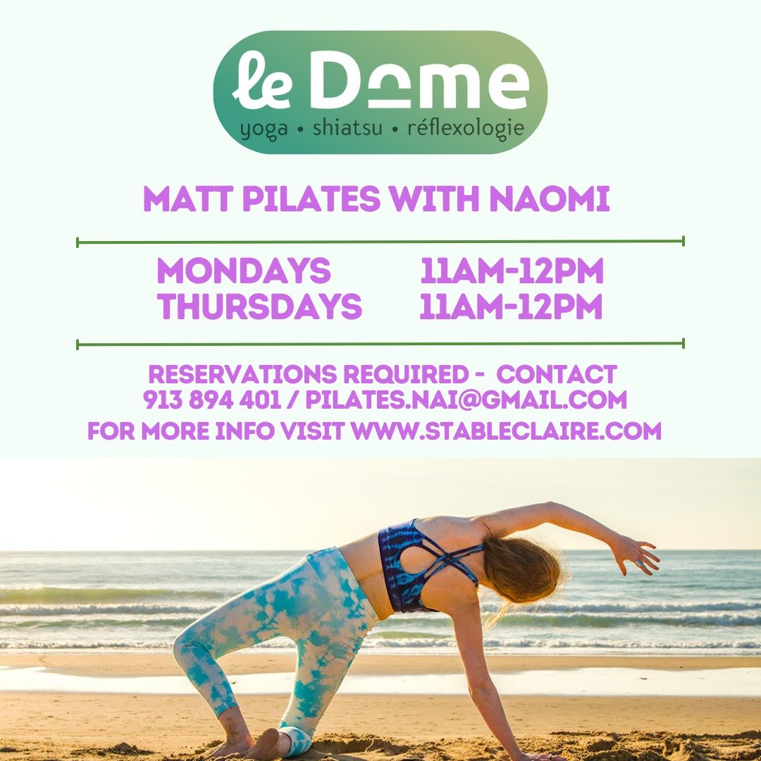 🌞 Strengthen, Align, and Energize with Mat Pilates at Le D&ocirc;me &ndash; Lagos 🌞

Looking to build core strength, improve your posture, and move with more ease? Join us for Mat Pilates with Naomi in our peaceful and welcoming studio Le D&ocirc;m