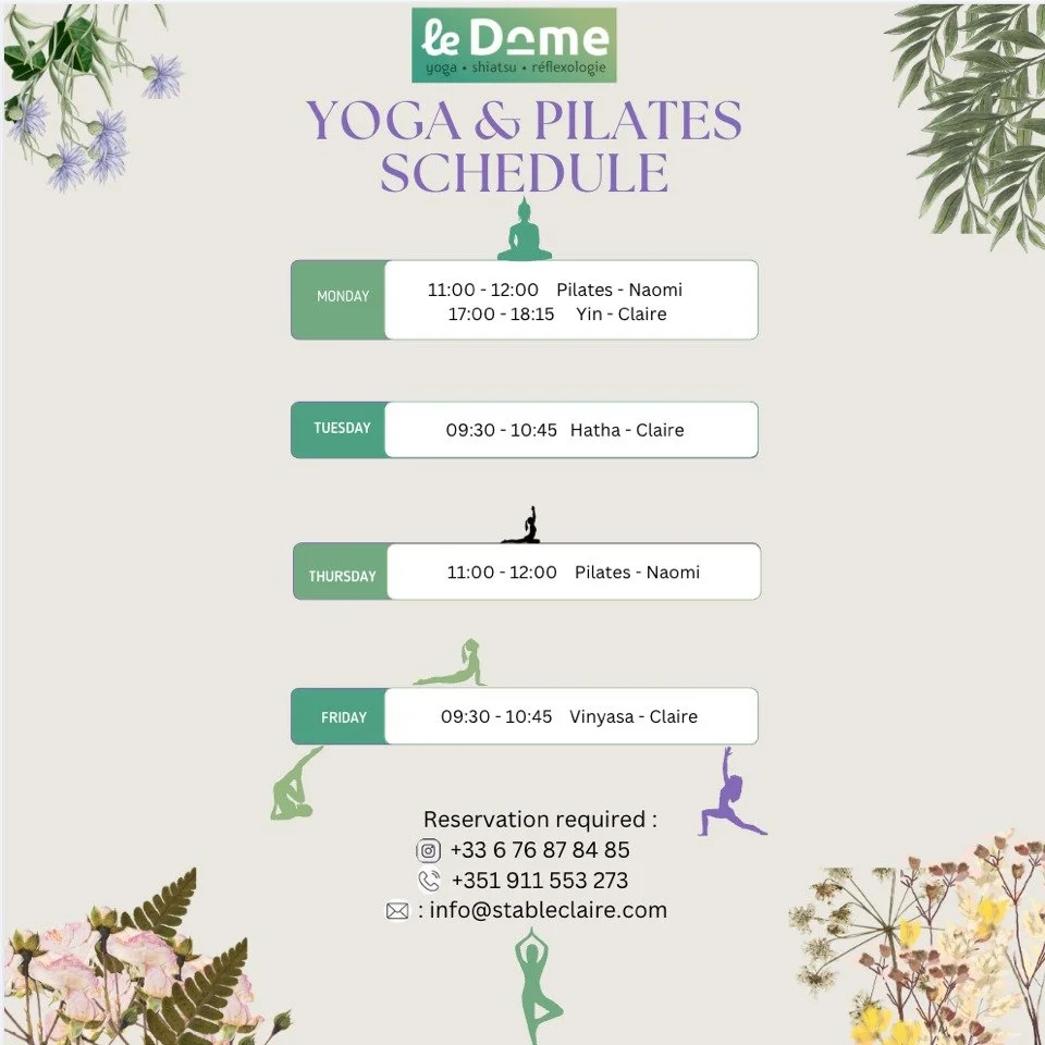 🌿✨ Find your flow at Le D&ocirc;me &ndash; the temple of serenity in Lagos, Algarve 🧘&zwj;♀️

Step onto your mat and reconnect with your breath, your body, and your peace.
At Le D&ocirc;me, every class is an invitation to move mindfully, slow down,